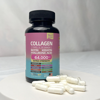 Capsules de collagène de marque OEM, enrichies en diverses vitamines, biotine, kératine et acide hyaluronique