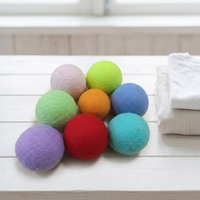Balles de séchage 100 % laine, écologiques et réutilisables, directement de l'usine, couleur/taille/logo personnalisables, séchage rapide des vêtements pour la lessive