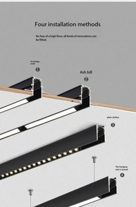 Projecteur <span class=keywords><strong>LED</strong></span> à spectre complet magnétique, éclairage intelligent pour la maison, salon, montage en surface, encastré, magnétique, sans lumière principale F - Product Image 3