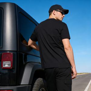 Camiseta TKAN667D Personalizada de Alta Calidad, Estilo Urbano, Holgada, Informal, Gruesa, 100% Algodón, Manga Corta, Hombros Caídos, Camiseta de Moda - Product Image 2