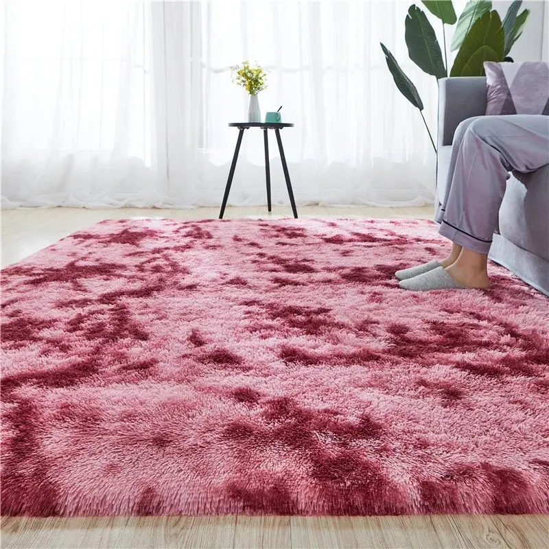 Manufacturers wholesale various colors of rectangular fluffy floor carpets