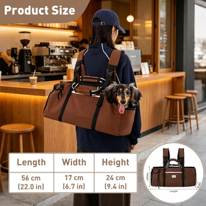 Sac à dos double épaule en nylon pour animaux de compagnie, pas cher, universel, pour voyages en plein air, transporteur pour chiens et chats - Product Image 4