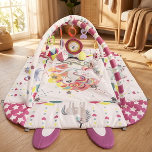 <span class=keywords><strong>Tapis</strong></span> de jeu licorne rêveuse pour nouveau-né avec piscine à balles, parc de jeu sécurisé pour tout-petits, enclos respirant avec murs de protection en maille, cadeau pour bébé - Product Image 1