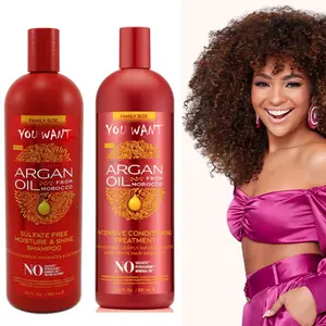 Best Selling Professional Sulfate Free Argan Oil Biotin Hair Care Black Hair Shampoo