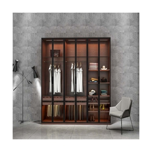 Armarios de plástico de lujo clásicos con puerta contemporánea ensamblada para dormitorio Prima para armarios de sala de estar de centro comercial fácil de montar - Product Image 6