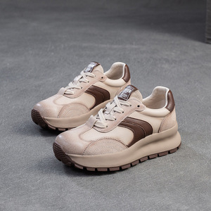Nouvelles baskets décontractées à semelle épaisse et couleurs assorties, style 2026, pour femmes de petite taille, idéales pour la marche urbaine. - Product Image 6