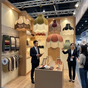 Lampada a Sospensione Vintage Francese con <span class=keywords><strong>Paralume</strong></span> in Lino <span class=keywords><strong>Verde</strong></span> e Nappe, Illuminazione LED per Camera da Letto, Sala da Tè, Soggiorno e Sala da Pranzo - Product Image 6