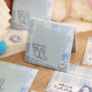 Bloc de Notas Adhesivas de 60 Hojas por Paquete, Serie Tela Cálida, Paquete Doble, Ilustraciones Lindas en Tono Salado, Planificador para Estudiantes - Product Image 2