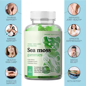 Private Label Weight Loss Organic Sea Moss Gummies With Bladderwrack Burdock Root