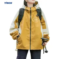 LAYENNE Jaket Windbreaker Hoodie Anti Air Model Longgar Terlaris untuk Grosir Fesyen, Jaket Hiking Outdoor Unisex