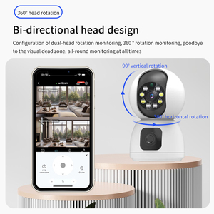 K12 lente dual 1080P WiFi Cámara IP 360 grados PTZ seguridad para <span class=keywords><strong>el</strong></span> hogar inteligente <span class=keywords><strong>crucero</strong></span> Monitor cámara de vídeo de bebé visión nocturna - Product Image 5