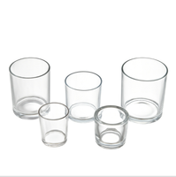 7oz 10oz 14oz Umweltfreundliche Hitzebeständige Schillernde Mattierte Schwarze Weiße Klare Glas-Kerzenhalter Weihnachts-Heimdekoration