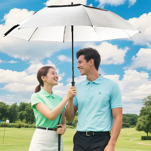 Parapluie de golf Double couche à motif de conception personnalisée de taille standard Parapluies coupe-vent à cadre solide moderne pour les événements golfeurs - Product Image 6