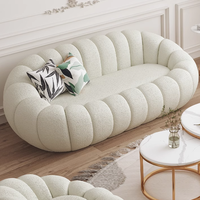 Direktverkauf ab Werk Moderne Wohnmöbel Cremeweiß Gepolstertes Wohnzimmersofa Luxus-Couch Ecksofa-Set