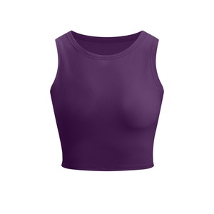 Tank <b>Tops</b> Clothes Sexy Crop <b>Top</b> Sleeveless Tight Fitting Base Shirt with Round Neck and <b>Cross</b> Shaped tank <b>Top</b> - Product Image 2