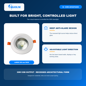 Focos de <span class=keywords><strong>Techo</strong></span> <span class=keywords><strong>LED</strong></span> Empotrados para Galerías, Comercios y Hoteles, Diseño Interior Eficiente - Product Image 3