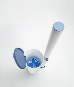 Brosse de nettoyage à long manche avec 8 têtes de remplacement en éponge jetable, tampons de recharge, ensemble de brosse de toilette jetable avec un support - Product Image 6
