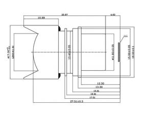 1/3 дюймов 1.3mp Adas объектив 19 мм тепловизор для камеры Переднего Вида Автомобиля Dvr объектив M12 Infiray Thermal Obiettivo 19 мм - Product Image 3