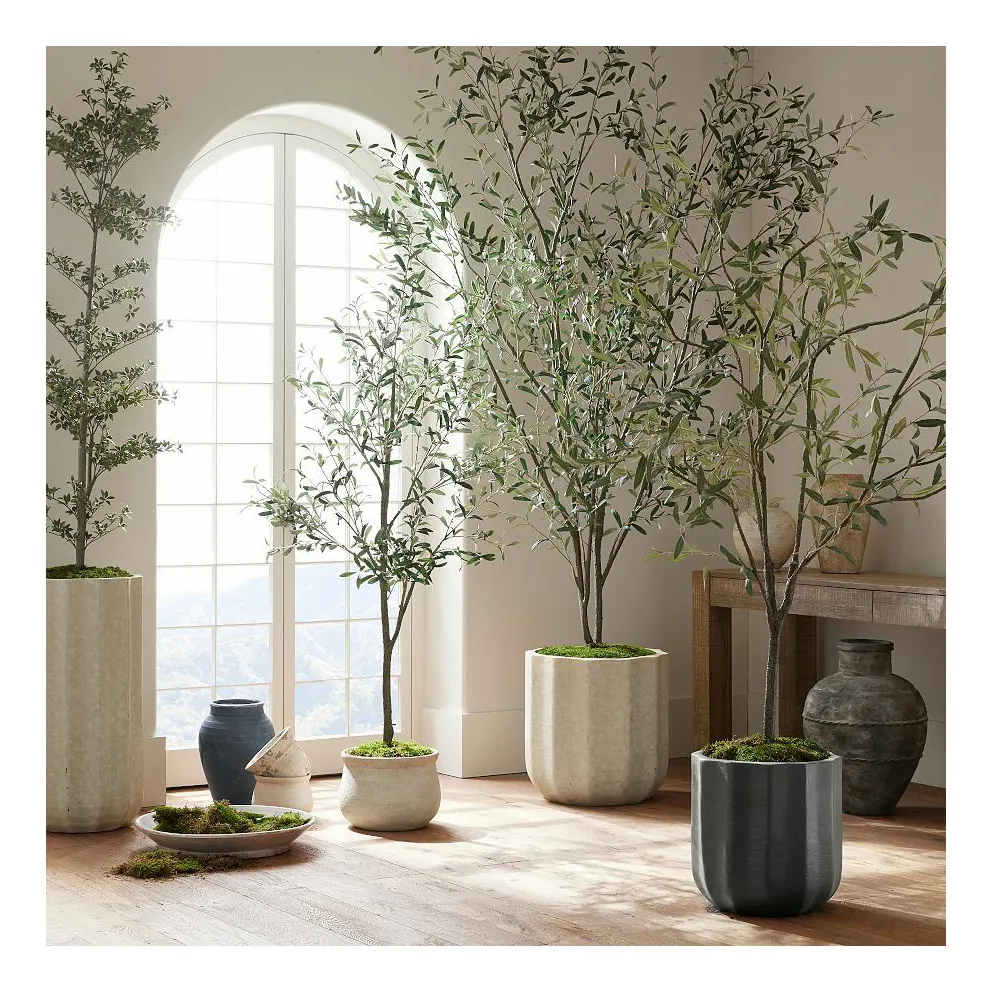 Linwoo Simulatie Nordic Home Woonkamer Glasvezel Stam Kunstmatige Plant Boom Landschapsdecoratie Kunstmatige Olijfboom