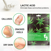 Masque exfoliant hydratant pour les pieds, chaussettes exfoliantes pour les pieds secs et craquelés, éliminateur de callosités, masque exfoliant pour les pieds pour une peau douce comme celle de bébé