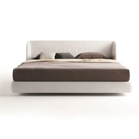 Ensemble de lit king-size en bois massif de luxe moderne, personnalisable, design inspiré de l'Italie, nouveau design, chambre d'hôtel commerciale, appartement
