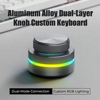 Teclado Inalámbrico RGB de Aluminio con 1 Perilla, Programable, con Macros Personalizables, Teclado Numérico de Doble Capa, Mini Teclado Inteligente para Computadora