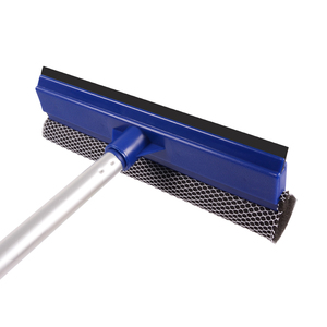 Ev temizlik aracı 2-in-1 çok fonksiyonlu çift taraflı alüminyum çubuk sünger kafa ile pencere temizleyici cam silecek kazıyıcı - Product Image 3