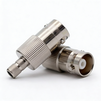 Connecteur femelle BNC pour câble RG58 - Connecteur coaxial RF à sertir droit en laiton nickelé