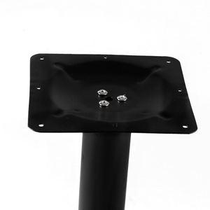 WEKIS Indoor Outdoor <b>Adjustable</b> Counter Height Metal Pedestal Black Powder Coating Brass Restaurant Glass Dining Bar <b>Table</b> Base - Product Image 6
