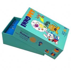 Boîte rigide personnalisable en carton pour cartes de jeu, couvercle Ciel et Terre, pour appareil photo d'enfant, en carton gris rectangulaire, pour cadeau et artisanat - Product Image 2