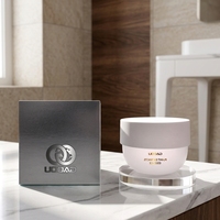 Pot en plastique PP à double paroi, givré blanc, 100g 200g 250g 300g 500g, à large ouverture, en forme de bol, avec logo, pour l'emballage de crème de soin de la peau