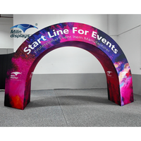 Arche triangulaire imprimée personnalisée pour salon professionnel Arche d'entrée 3D personnalisée 15x10 pour événement de promotion de salon commercial