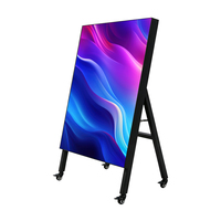 Écran d'affichage LED portable d'intérieur sur pied pour affiches, solution publicitaire mobile pour les entreprises de vente au détail et les expositions