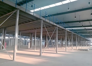 Customizable Industrial Steel Mezzanine Floor <strong>System</strong> Wood Warehouse Rack With Carton Packing For Storage