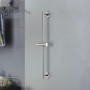 26-<span class=keywords><strong>Inch</strong></span> Thép Không Gỉ Chải Nickel Có Thể Điều Chỉnh Vòi Hoa Sen Trượt Thanh Không Có Khoan Tường Gắn Tay Vòi Hoa Sen Chủ Cho Phòng Tắm - Product Image 1