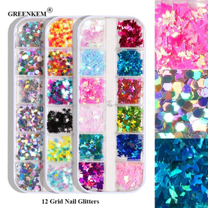 GREENKEM-decoración de <span class=keywords><strong>uñas</strong></span> 3D holográfica, purpurina, mariposa, Nail Art, novedad de <span class=keywords><strong>2021</strong></span> - Product Image 2