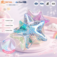 Pochette cosmétique personnalisée en PVC en forme d'étoile, étui à bijoux pentagramme, pochette de maquillage transparente, boîte de rangement pour pendentifs