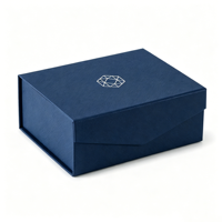 Boîte magnétique élégante de style enveloppe, boîte magnétique en papier rigide avec logo personnalisé et rabat triangulaire pour l'emballage de cadeaux