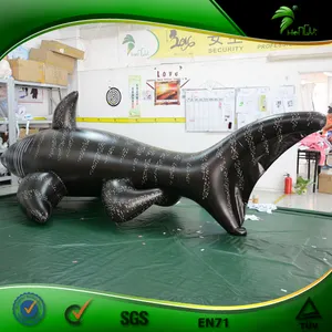 Надувной мультяшный черный акула мультфильм водяной бассейн плавающая игрушка надувная рыба морское животное моделирование