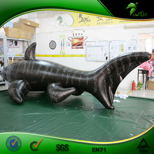 Flotador inflable de piscina de agua con dibujos de tiburón negro, juguete de pez inflable, modelado de Animal de mar - Product Image 1