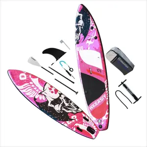 Hina-Tabla de paddle surf inflable para deportes acuáticos, tabla de paddle inflable con diseño colorido listo para enviar, venta al por mayor