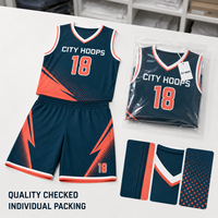 Conjunto de Uniforme de Baloncesto Juvenil Personalizado CITY HOOPS, Jersey y Pantalones Cortos Sublimados, Ropa Deportiva OEM para Equipos, Escuelas, Clubes, Campamentos, Proveedores 100%