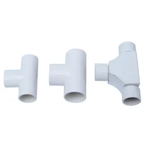 China suministra accesorios de tubería de PVC de alta calidad conducto rígido T codo de curva de 90 grados accesorios de PVC