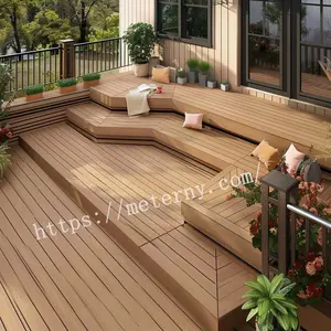 Cheap deck engineered wooden flooring outdoor WPC composite plastic decking