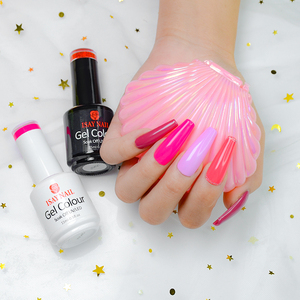 Ventas directas de fábrica 15ml Durable Larga duración Francés DIY No tóxico UV/LED Cure <span class=keywords><strong>Rosa</strong></span> Rojo Verde <span class=keywords><strong>Pastel</strong></span> Ice Nova Glitter Gel Nail - Product Image 3
