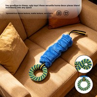 Jouet interactif pour animaux de compagnie : Corde en tissu Oxford résistante aux morsures avec anneau pour mâcher, idéal pour chiens de taille moyenne/grande, pour le nettoyage des dents et le divertissement