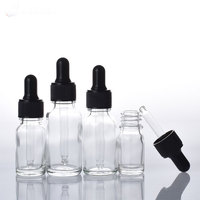 Flacon Compte-Gouttes Vide en Verre Clair pour Huile Essentielle, 5ml 10ml 15ml 30ml 50ml 100ml