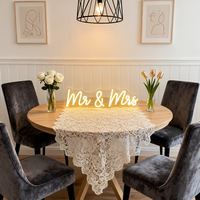 Enseigne néon LED personnalisée Mr & Mrs - Néon flexible haute luminosité étanche IP67 pour mariage, demande en mariage, décoration murale