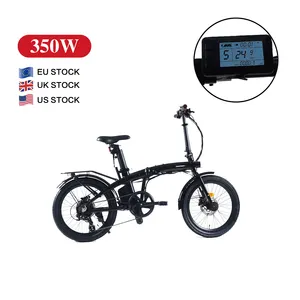 Hottech bike New Arrival 20 inch electric folding bike 36v 10.4ah bicycle kit 350w bicicleta eltrica da cidade 7 speed ebike