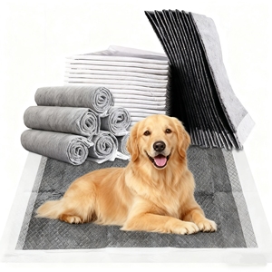 60x60CM Charcoal <b>Puppy</b> Pet Training <b>Pads</b> for Dogs and Cats Leak Proof Super Absorbent <b>Pads</b> with Odor Control and Antibacterial - Product Image 1